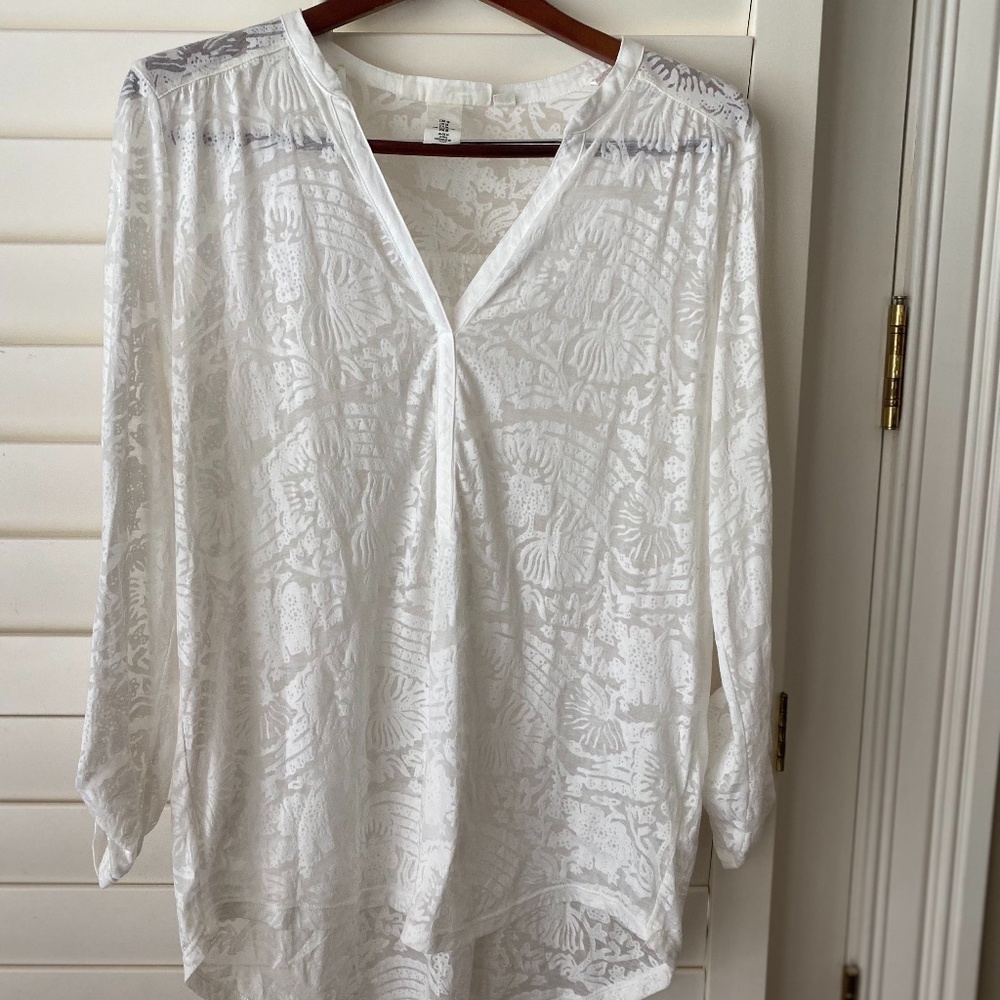 H & M L.O.G.G. Bathing Suit Coverup White Size Med